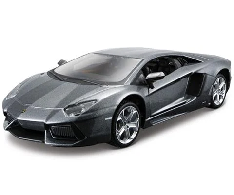 Lamborghini Aventador LP 700-4 in Metallic Gray - Assembly Line Diecast Metal Model Kit