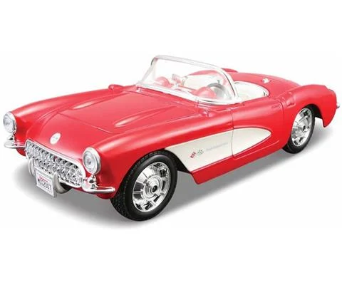 1957 Chevrolet Corvette in Red - Assembly Line Diecast Metal Model Kit
