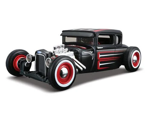 1929 Ford Model A in Flat Black - Assembly Line Diecast Metal Model Kit