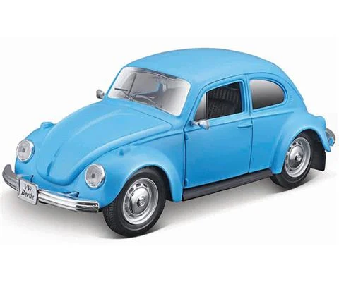 1973 Volkswagen Beetle in Light Blue - Assembly Line Diecast Metal Model Kit