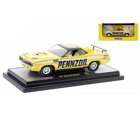 Pennzoil - 1971 Plymouth Cuda 440 in Yellow with Black Top