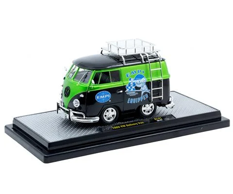 EMPI - 1960 Volkswagen Delivery Van in Black and Green with Silver Chrome Accents and EMPI Graphics