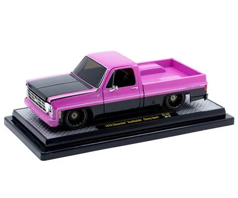 1979 Chevrolet Scottsdale Chevy Sport Pickup Truck in Pink and Black - Low Rider