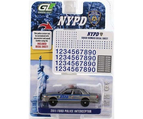 New York City Police Dept NYPD - 2011 Ford Crown Victoria Police Interceptor in Raw Body Grey