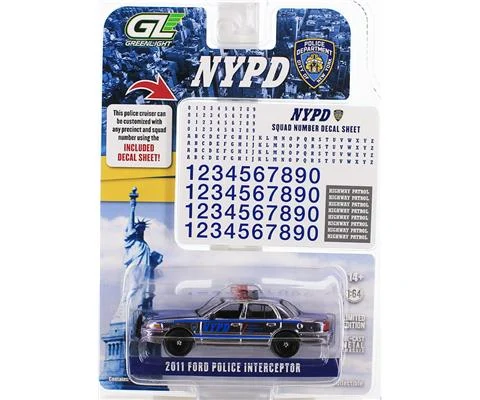 New York City Police Dept NYPD - 2011 Ford Crown Victoria Police Interceptor in Silver Chrome