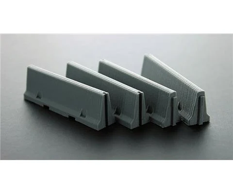 Traffic / Jersey Barriers - 4 pack interlocking concrete grey