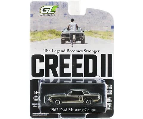 Adonis Creeds 1967 Ford Mustang Coupe in Silver Chrome with White Stripes - Creed II 2018