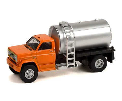 1982 Chevrolet C-60 Cab in Orange Fertilizer Truck with Silver Tank