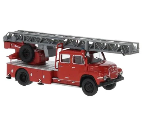 Fire Service - 1967 MAN 520H DLK 30 Ladder Truck in Red and Black