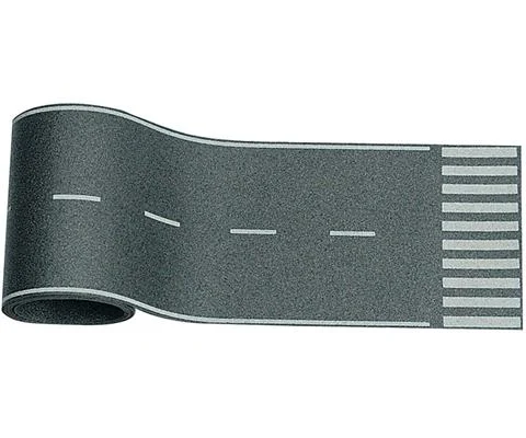 Asphalt Roadway Foil with Lanes and Cross-Walk