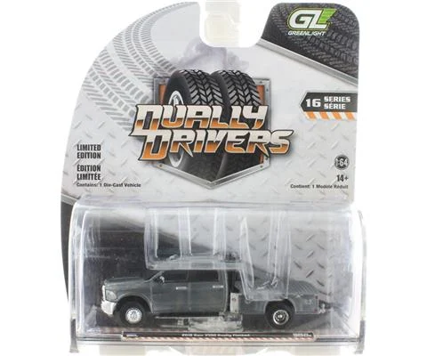 2018 Ram 3500 Dually Flatbed Pickup Truck in Raw Body Grey - GREENLIGHT