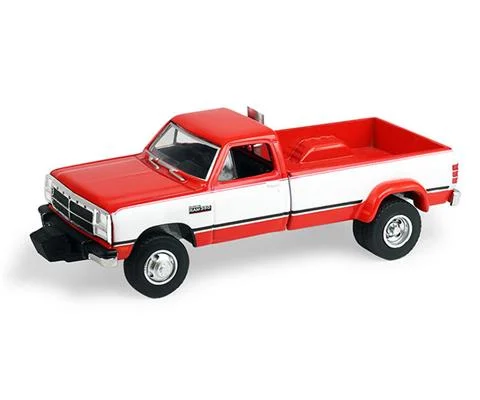 1993 Dodge Ram D350 Dually - Red and White with Exhaust and Bumper Weights