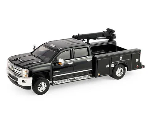 2016 Chevrolet Silverado 3500 Dually Crane Truck in Black - GREENLIGHT