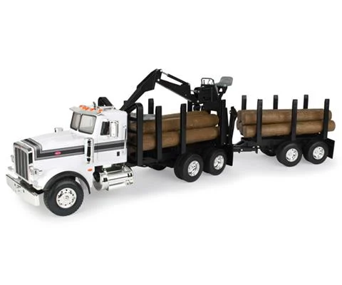 Peterbilt Logging Truck with Pup Trailer and Logs - Big Farm Series