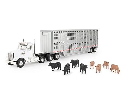 Freightliner 122SD Semi Truck with Cattle Trailer - ERTL