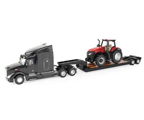 Peterbilt 579 with Lowboy Trailer and Case IH AFS Connect Magnum 380 Tractor - ERTL