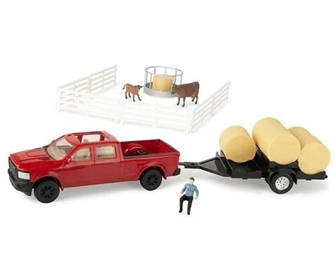 Hay Bale Hauling Playset with Cattle - ERTL