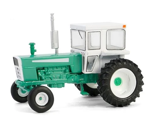 1973 Tractor with Closed Cab in Green and White - GREENLIGHT
