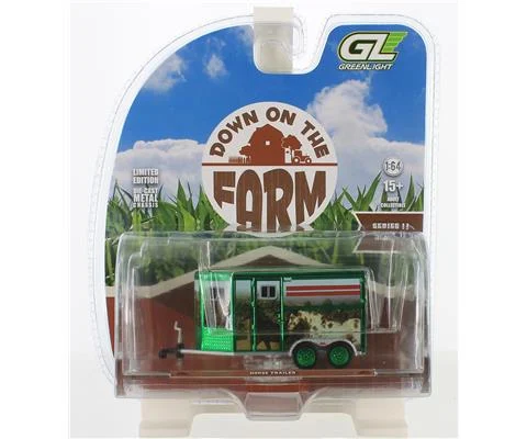 Horse Trailer in Green Chrome with Custom Horse Wrap - GREENLIGHT
