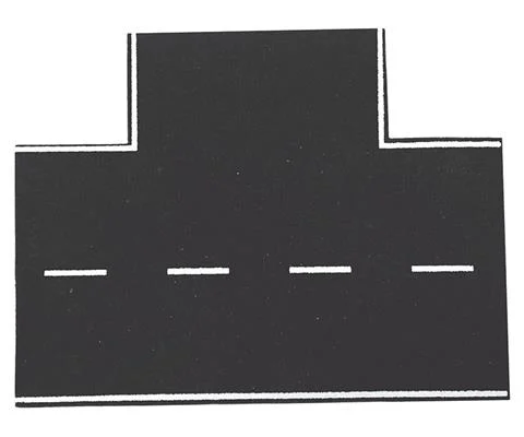 90 deg Intersection Asphalt Street Plate with Groove - VOLLMER