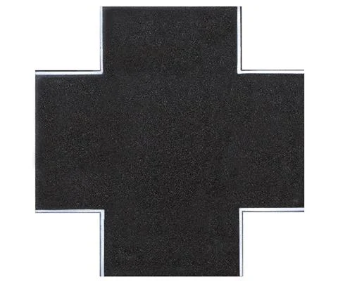 X-Crossing Intersection Asphalt Street Plate with Groove