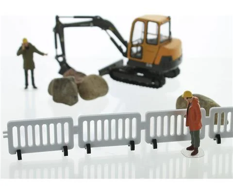 Pedestrian Barricades - 4 pack white