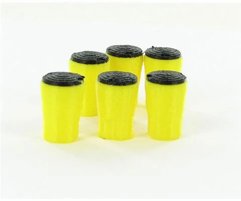 Crash Absorption Barrels - 6 pack yellow and black