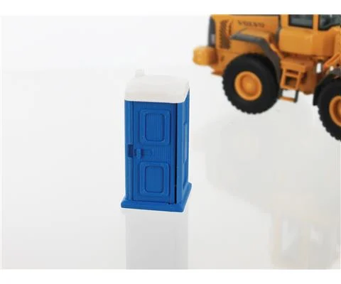 Porta-Potty - blue and white with opening door