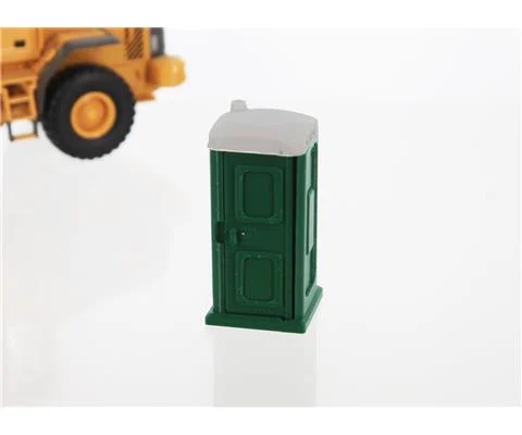 Porta-Potty - dark green and white with opening door
