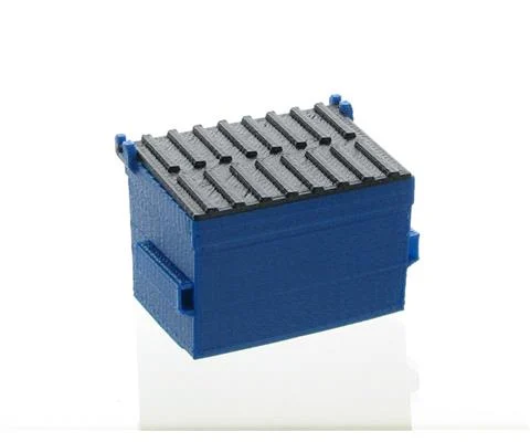 Trash Dumpster - blue with removable black lid