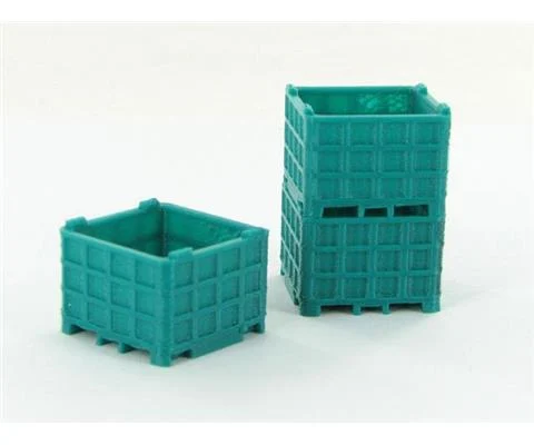 Plastic Bin Pallet - Bluegreen 3 Pack