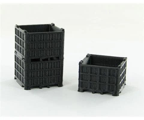 Plastic Bin Pallet - Black 3 Pack
