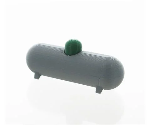 Liquid Petroleum Propane Tank - gray and green