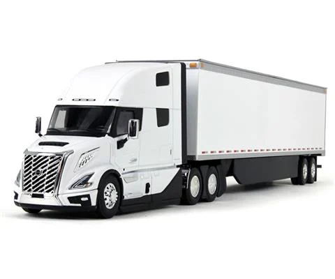 Volvo VNL860 High-Roof Sleeper and 53 Trailer with Skirts In Blank White