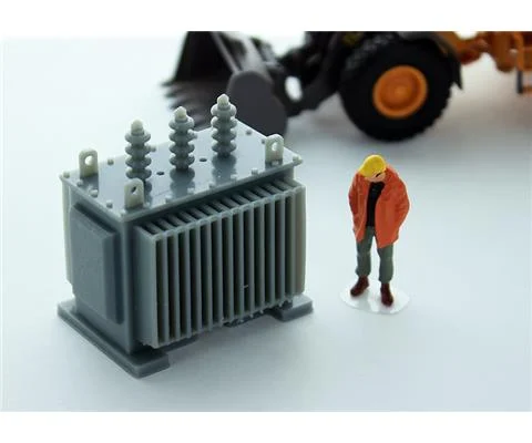 Electrical Transformer Large - grey PLA