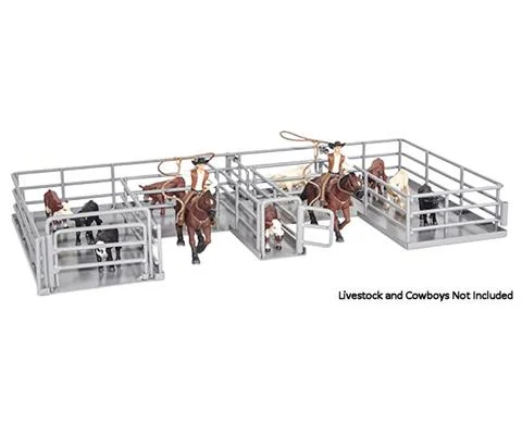 Roping Box Playset featuring full swinging gates and a calf chute - Animals sold separately SUPER DURABLE