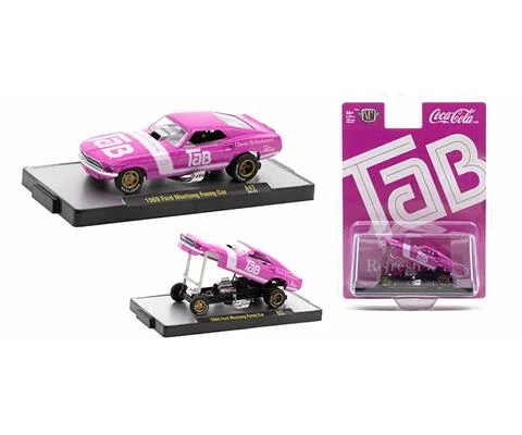 TAB - 1969 Ford Mustang Funny Car in Pink with White Decals