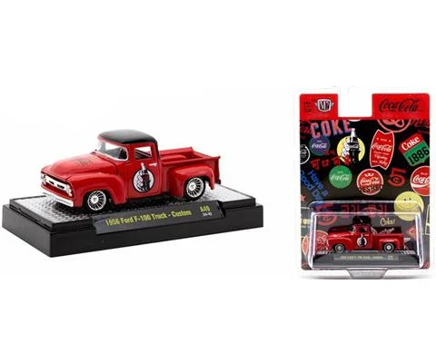 1956 Ford F-100 Pickup Truck in Red with Black Accents