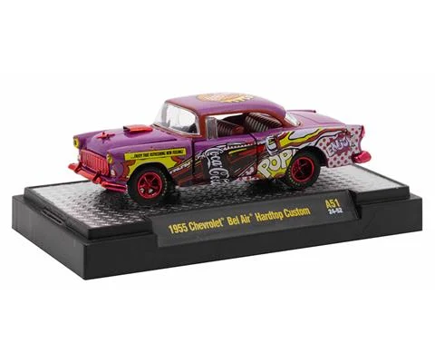 Coca-Cola - 1955 Chevrolet Bel Air Hardtop Custom with Red Chrome Rims and Accents