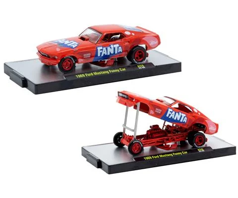 Fanta - 1969 Ford Mustang Boss 429 Funny Car in Red with Red Chrome Details
