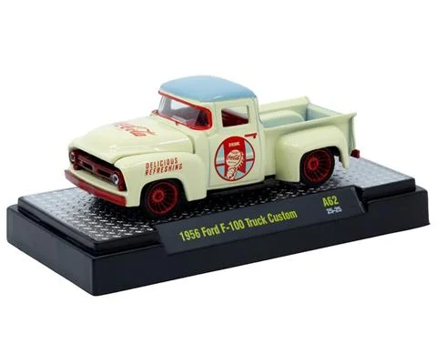 Coca-Cola - 1956 Ford F-100 Truck Custom with Red Chrome Rims and Accents