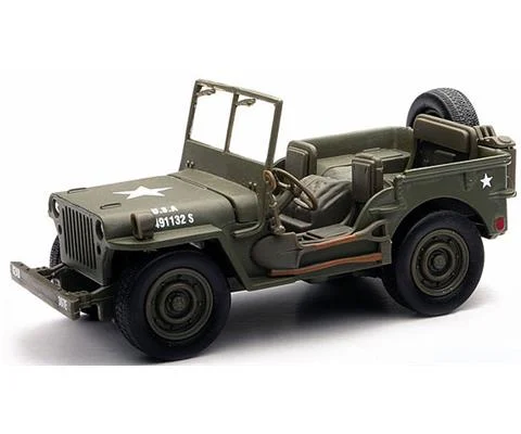 Jeep Willys in Olive Drab Green - NEW-RAY
