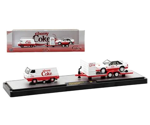 Cherry Coke - 1965 Ford Econoline Delivery Van and 1990 Ford Mustang GT
