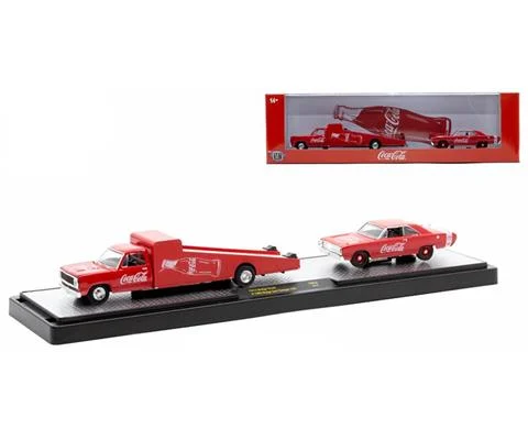 Coca-Cola - 1974 Dodge Pickup Truck in Red and 1969 Dodge Dart Swinger 340 in Red