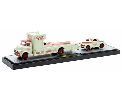 Coca-Cola - 1957 Dodge COE and 1941 Willys Coupe with Red Chrome Rims and Accents