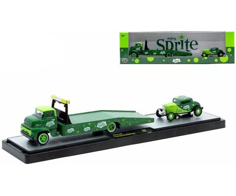 Sprite - 1956 Ford COE in Green and 1932 Ford Three Window Coupe in Green