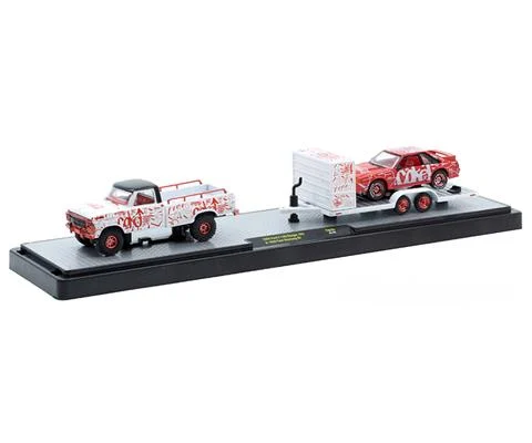 Coca-Cola -1969 Ford F-100 Ranger 4X4 and 1990 Ford Mustang GT with Chrome Red Accents