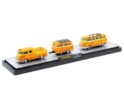 1960 VW Double Cab Truck with 1960 VW 15-Window Bus - Fanta