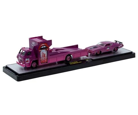 Cherry Coke - 1966 Dodge L600 COE and 1971 Dodge Charger Custom wth Purple Chrome Rims and Accents