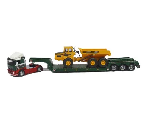 Volvo FH12 with Lowboy and Volvo A25C Articulated Hauler - Svbhgkyter Johnsons